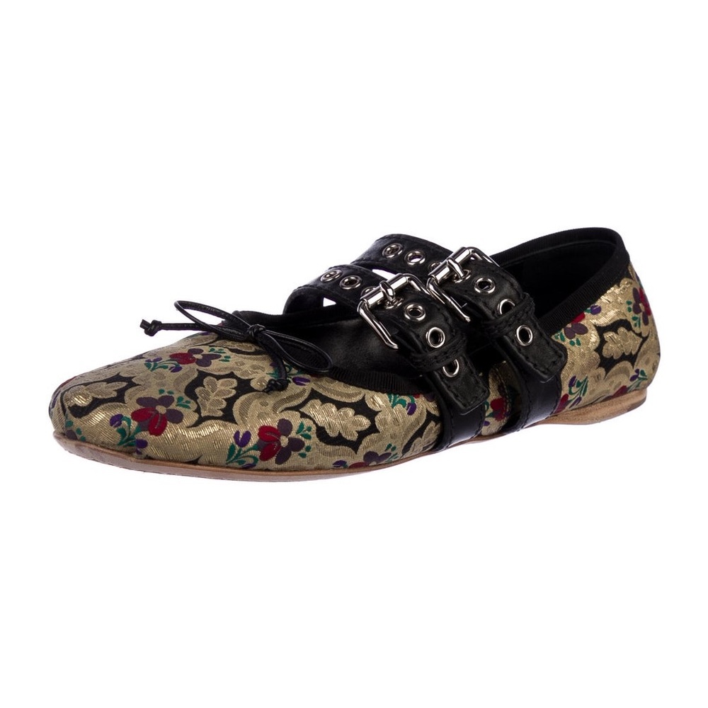 Miu Miu Double Buckle Ballet Flats